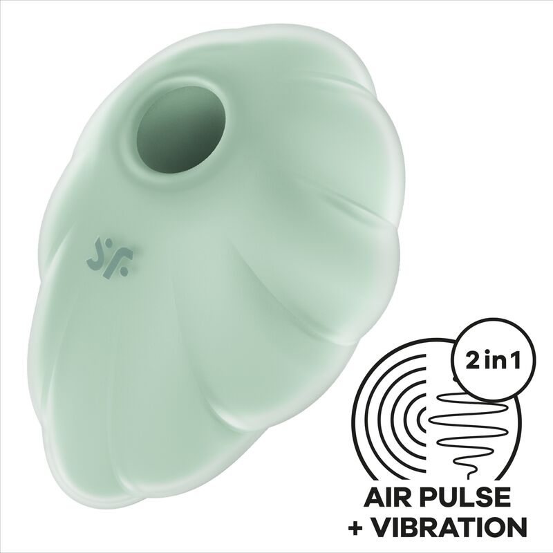 SATISFYER AIR PULSE Vibrateur Cloud Dancer Vert Air Pulse - Aura Intime