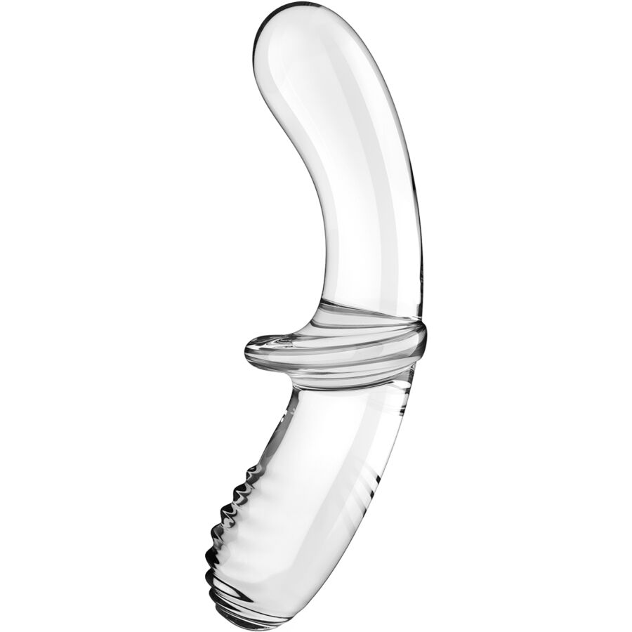 SATISFYER CRYSTAL GODE DOUBLE CRISTAL TRANSPARENT — vue détaillée