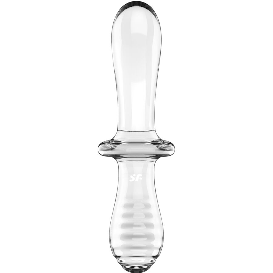 SATISFYER CRYSTAL GODE DOUBLE CRISTAL TRANSPARENT — vue arrière