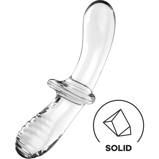 SATISFYER - Gode Double Cristal Transparent