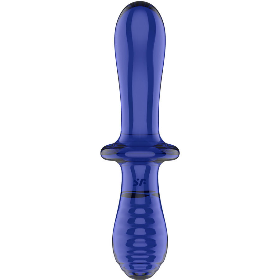 SATISFYER CRYSTAL GODE DOUBLE CRISTAL BLEU — vue arrière