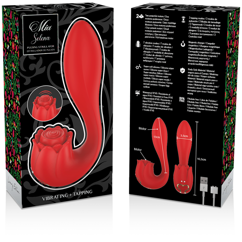 MIA Selena Stimulateur Vibrant + Tapping Rouge — vue alternative