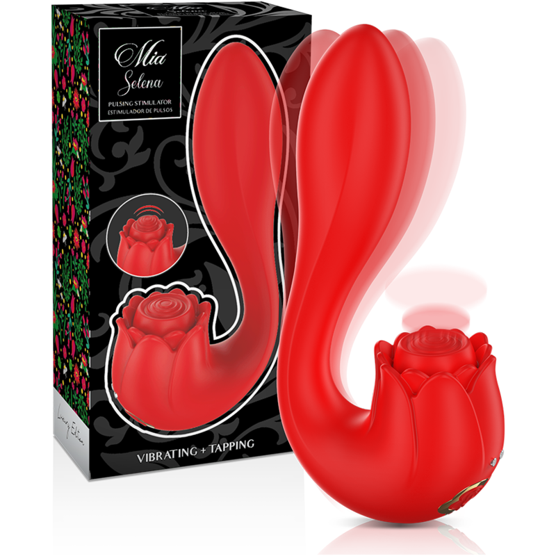 MIA Selena Stimulateur Vibrant + Tapping Rouge - Aura Intime