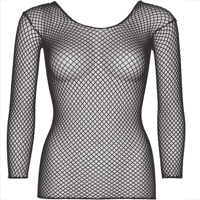LEG AVENUE ACCESSORIES T-Shirt À Manches Longues Résille Noir — vue arrière