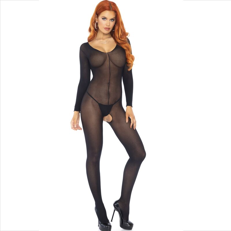 LEG AVENUE BODYSTOCKINGS Bodystocking Manches Longues Noir — vue détaillée