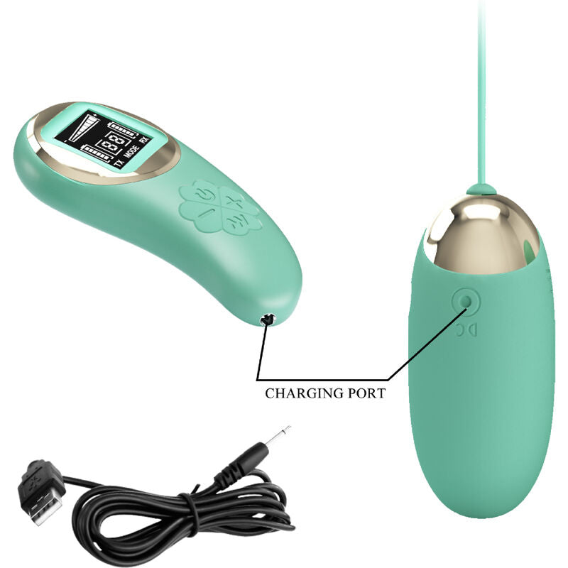 PRETTY LOVE LED Mine Doeufs Vibrants Télécommande Verte — accessoires inclus