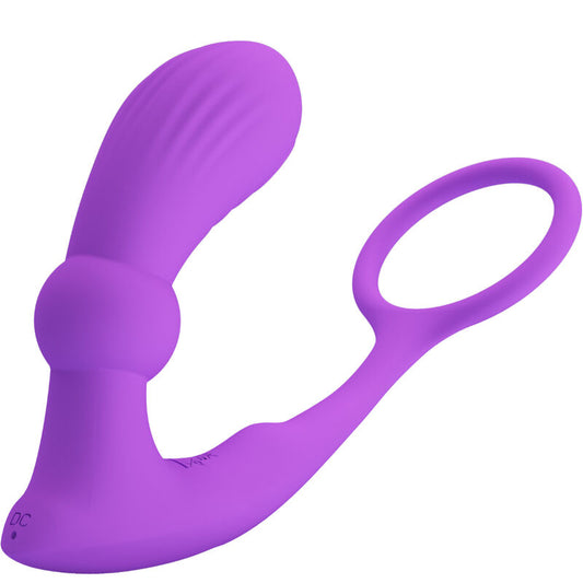 PRETTY LOVE BOTTOM BAGUE WARREN VIBRATEUR ANAL VIOLET - Aura Intime