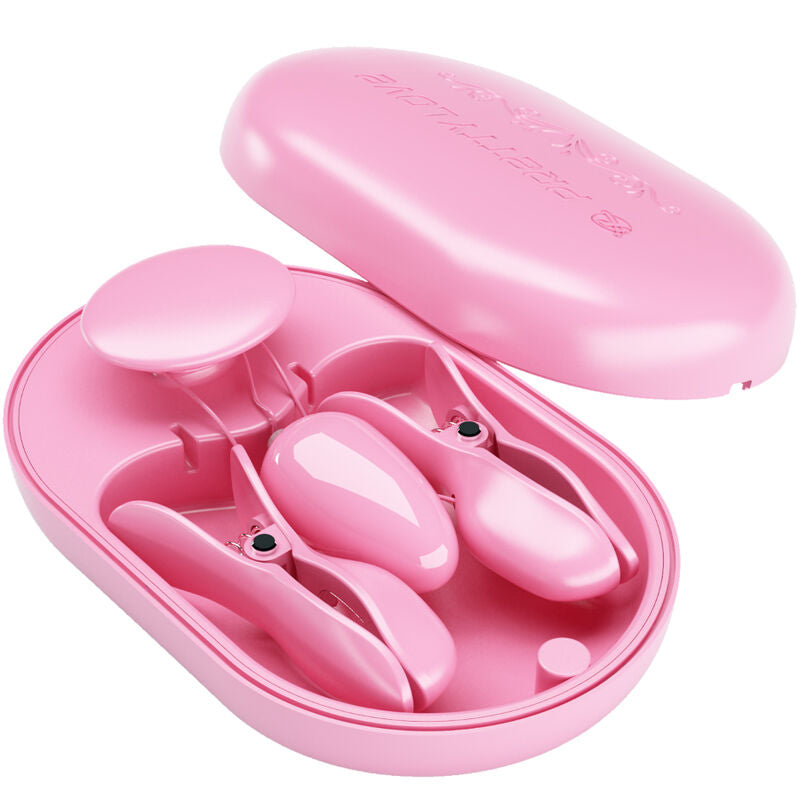 PRETTY LOVE FLIRTATION BOITE SURPRISE PINCES DÉLECTRO STIMULATION ROSE — vue arrière