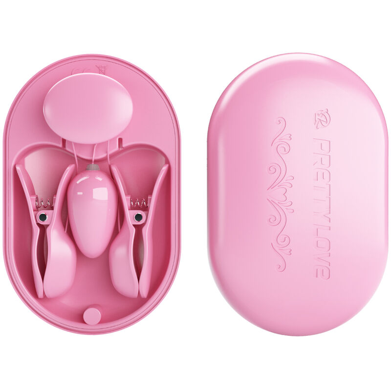 PRETTY LOVE FLIRTATION BOITE SURPRISE PINCES DÉLECTRO STIMULATION ROSE — vue détaillée