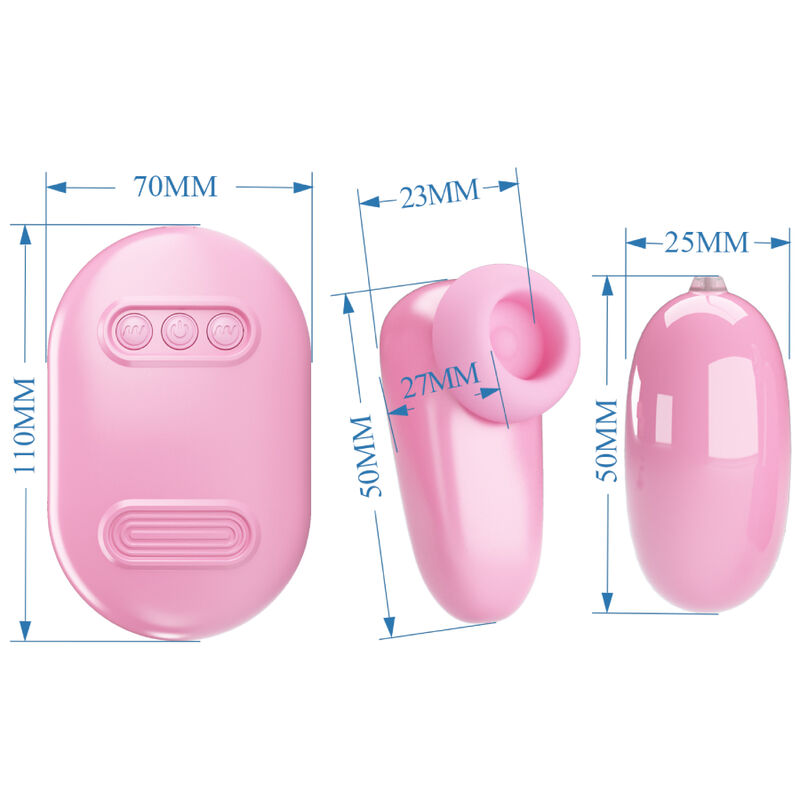 PRETTY LOVE SMART Magic Box Balle Vibrante & Stimulateur Rose — accessoires inclus