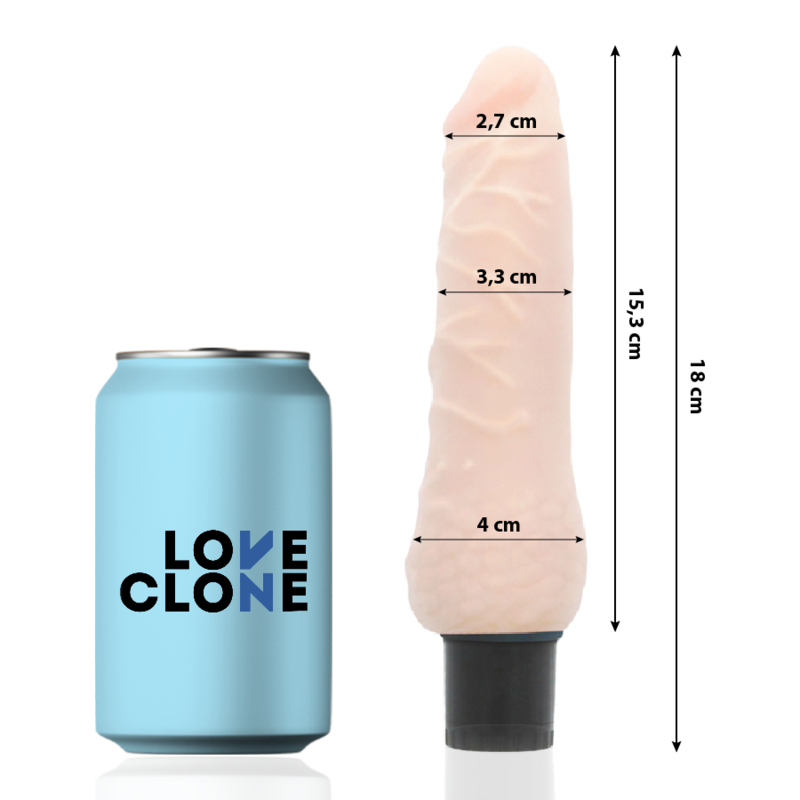 LOVECLONE Vibrateur Autolubrifiant Sven 18.5 Cm -O- 3.3 Cm — vue détaillée