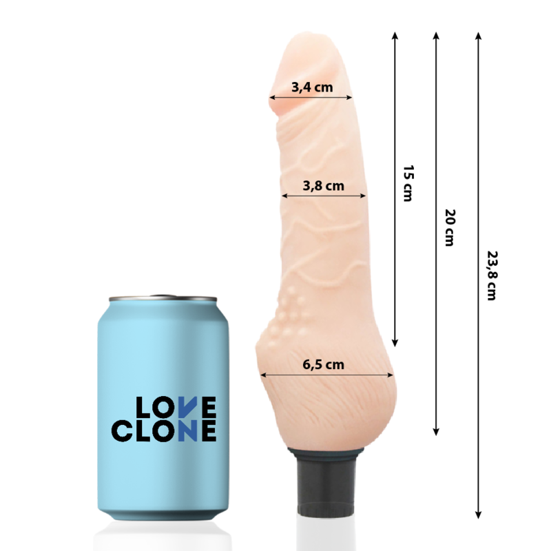 LOVECLONE Daven Autolubrification Réaliste 23.8 Cm -O- 3.8 Cm — vue détaillée