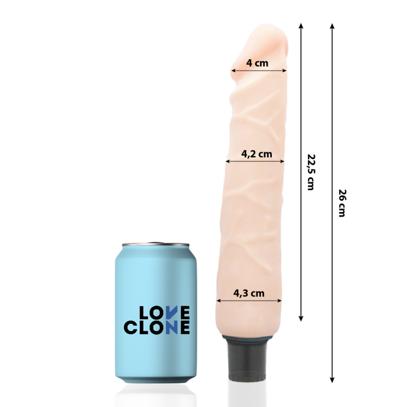LOVECLONE VIBRATEUR AUTOLUBRIFIANT JANSEN 26 CM -O- 4.2 CM — vue détaillée