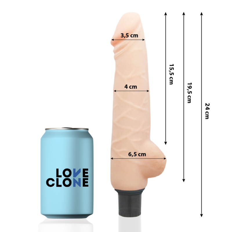 LOVECLONE Vibrateur Autolubrifiant Harald 24 Cm -O- 4 Cm — vue détaillée