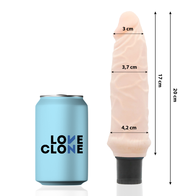 LOVECLONE Vibrateur Autolubrifiant Ivar 20 Cm -O- 3.7 Cm — vue détaillée