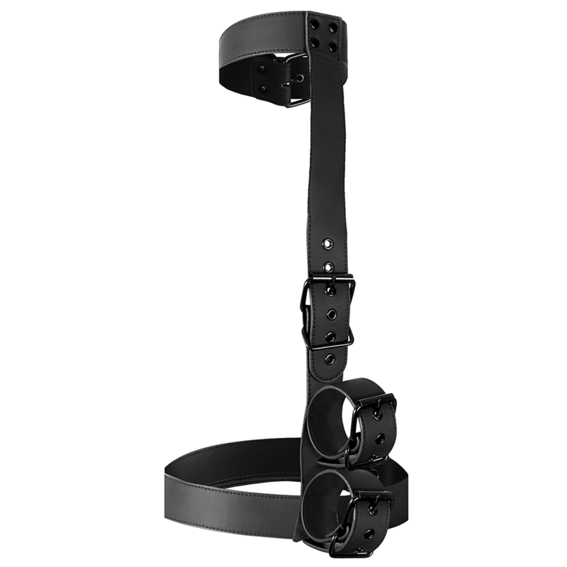 FETISH SUBMISSIVE BONDAGE Ensemble Retenue Corps Col Poignets — vue arrière