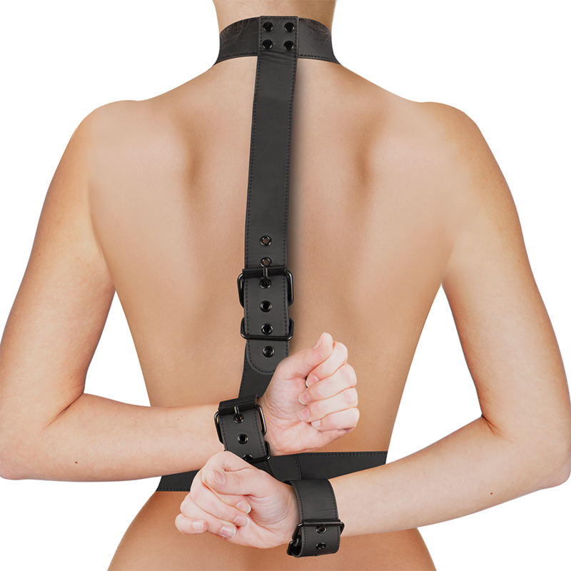 FETISH SUBMISSIVE BONDAGE Ensemble Retenue Corps Col Poignets — vue alternative