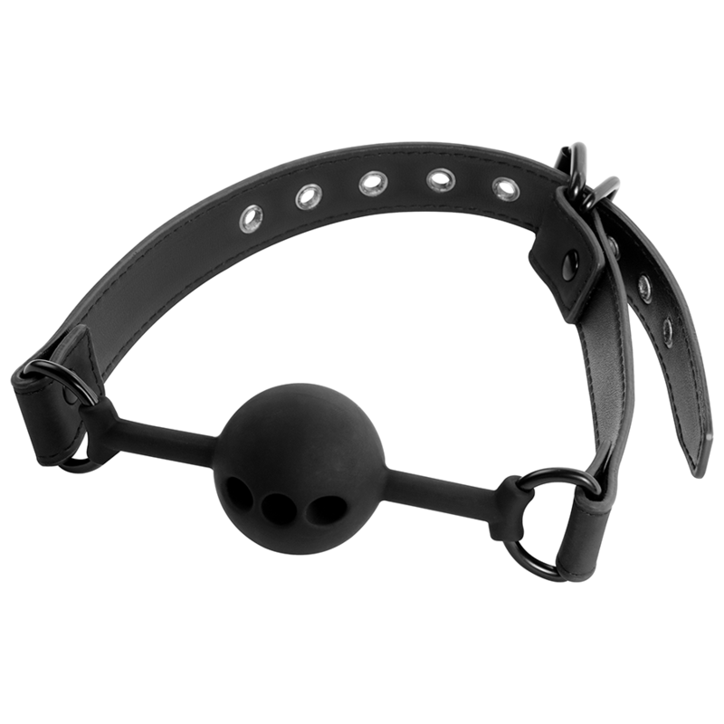 FETISH SUBMISSIVE BONDAGE Bâillon À Boule Silicone Respirant — vue alternative