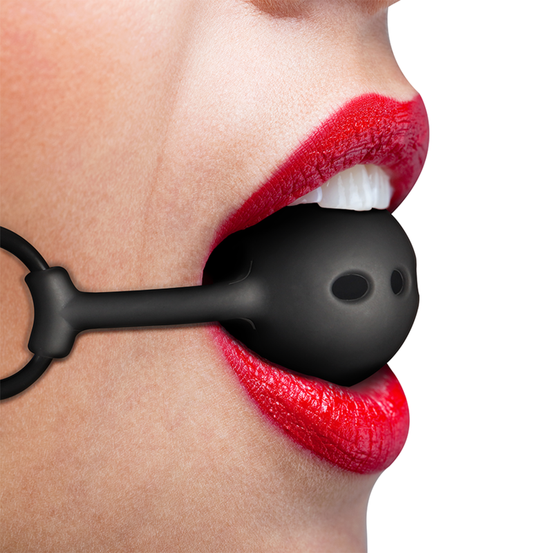 FETISH SUBMISSIVE BONDAGE Bâillon À Boule Silicone Respirant - Aura Intime