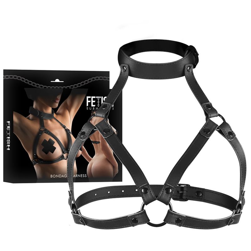 FETISH SUBMISSIVE BONDAGE Harnais Poitrine Réglable — vue détaillée