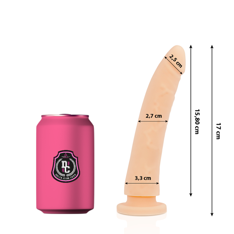DELTACLUB JOUETS GODE MÉDICAL NATUREL SILICONE 17 CM -O- 3 CM - Aura Intime