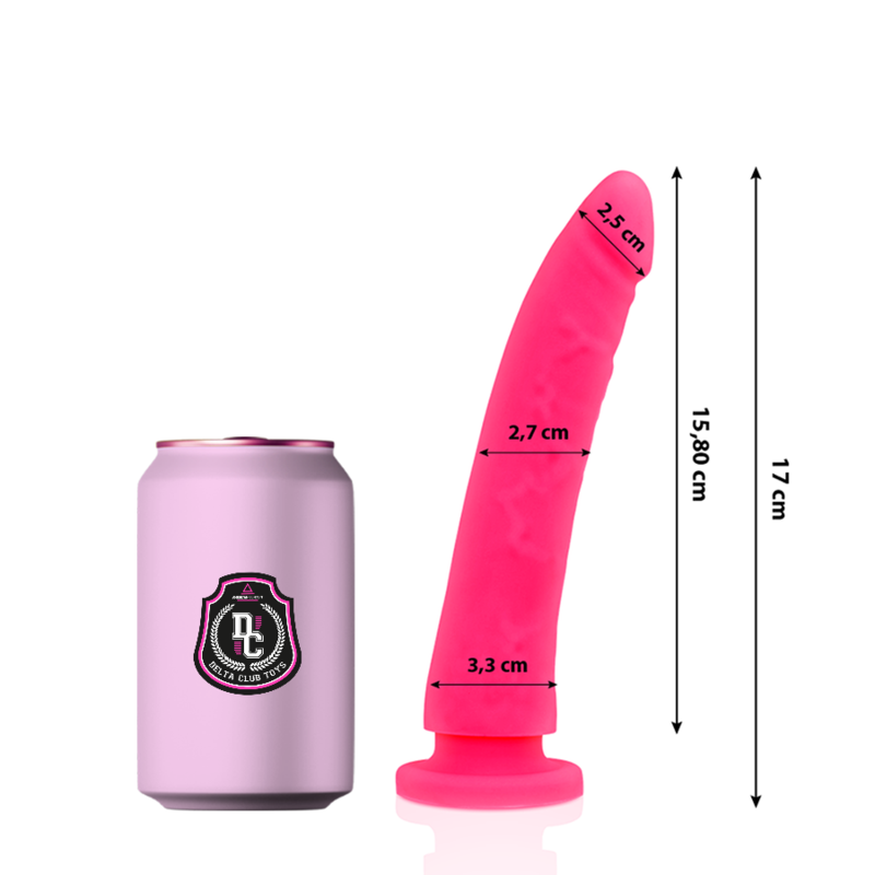 DELTACLUB TOYS GODE MÉDICAL SILICONE ROSE 17 CM -O- 3 CM - Aura Intime