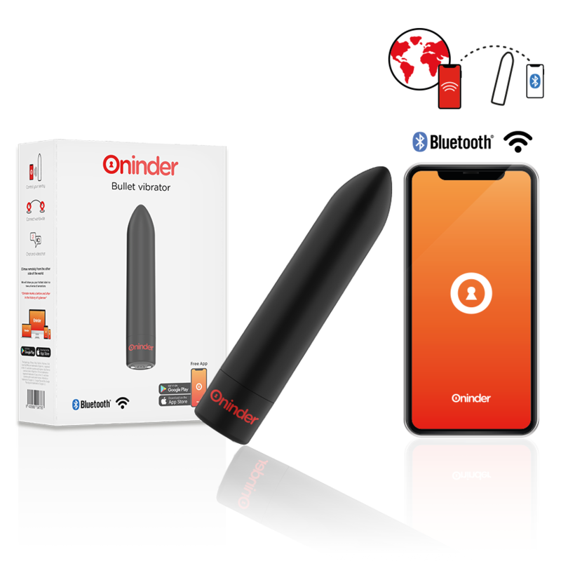 ONINDER Berlin Vibrateur Bullet Noir 9 Modes 8,5 X 2 Cm - Applica... - Aura Intime