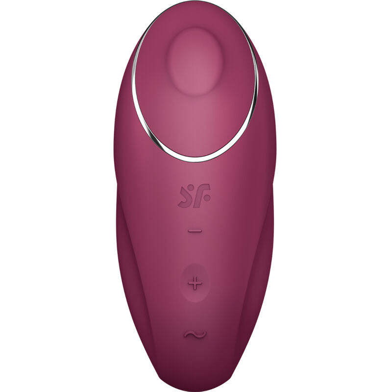 SATISFYER LAYONS TAP & CLIMAX 1 VIBRATEUR LAY-ON ROUGE - Aura Intime