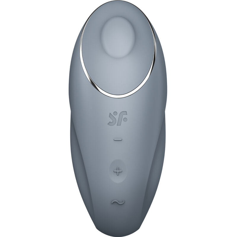 SATISFYER LAYONS TAP & CLIMAX 1 VIBRATEUR LAY-ON GRIS - Aura Intime