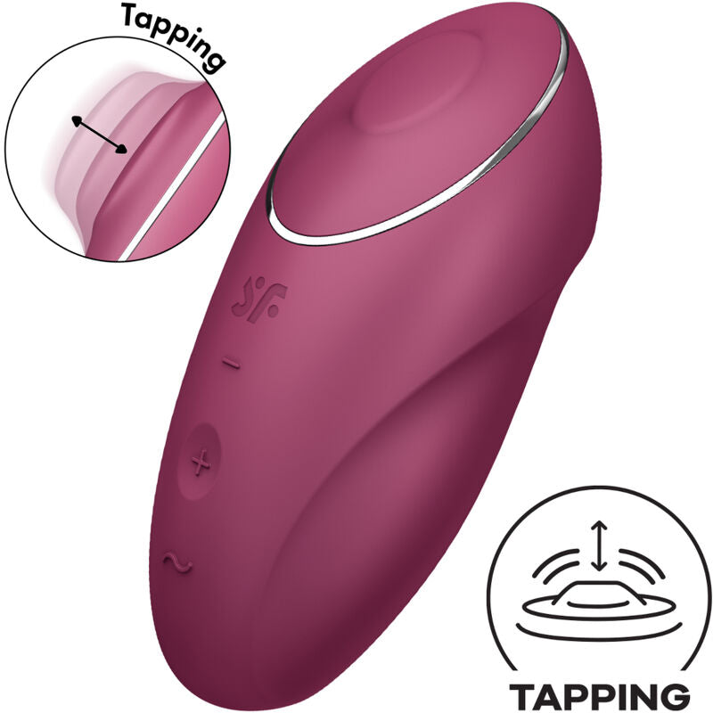 SATISFYER - Tap & Climax 1 Lay-On Vibrator Red