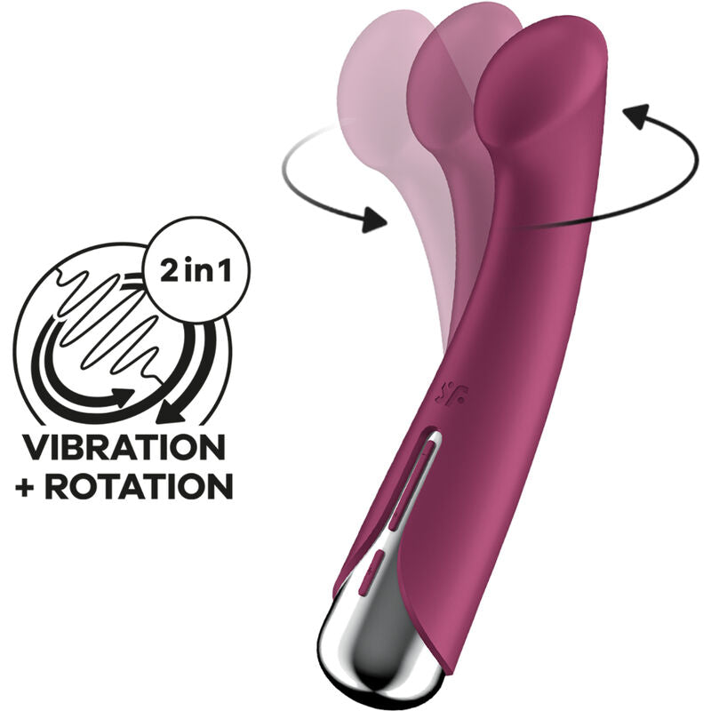 SATISFYER VIBRATOR SPINNING G-SPORT 1 VIBRATEUR ROTATOR ROUGE — vue arrière