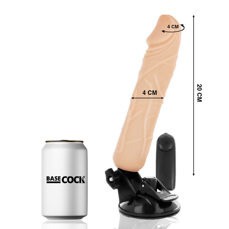 BASECOCK Vibrateur Télécommande Naturel Réaliste 20 Cm -O- 4 Cm — vue détaillée