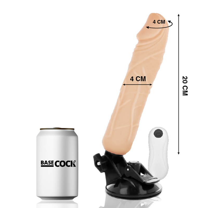 BASECOCK Vibrateur Réaliste Télécommande Naturel 20 Cm -O- 4 Cm — vue détaillée