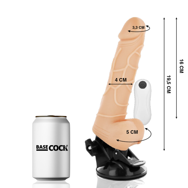 BASECOCK Vibrateur Réaliste Télécommande Naturel Testicules19.5 Cm... — vue détaillée