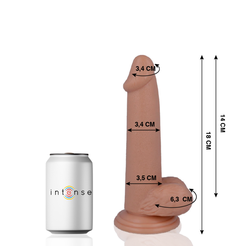 MR. INTENSE DILDOS 10 PÉNIS RÉALISTE 18 CM -O- 3.4 CM — vue détaillée