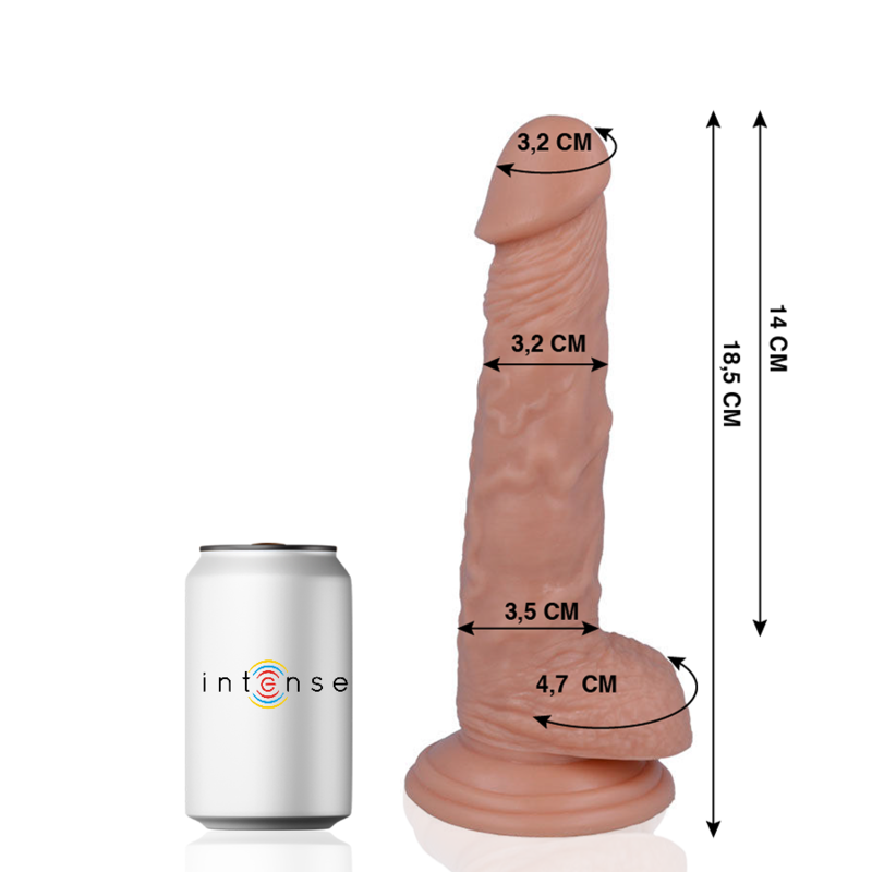 MR. INTENSE DILDOS 13 PÉNIS RÉALISTE 18.5 CM -O- 3.2 CM — vue détaillée