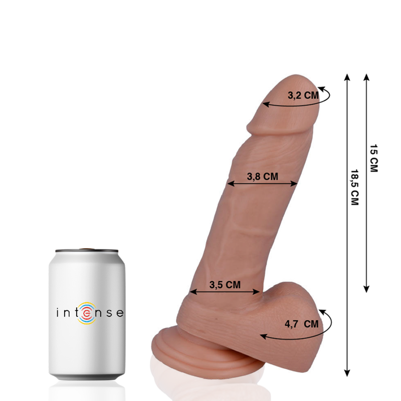 MR. INTENSE DILDOS 14 PÉNIS RÉALISTE 18.5 CM -O- 3.8 CM — vue détaillée