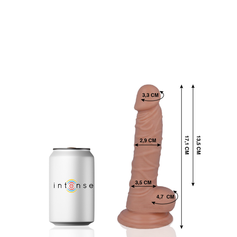 MR. INTENSE DILDOS 7 PÉNIS RÉALISTE 17.1 CM -O- 2.9 CM — vue détaillée
