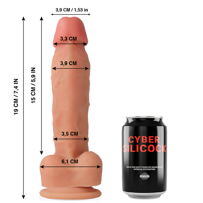 CYBER SILICOCK OLIVER SILICONE LIQUIDE SOUPLE ULTRA RÉALISTE 19 CM -O- 3... — vue détaillée
