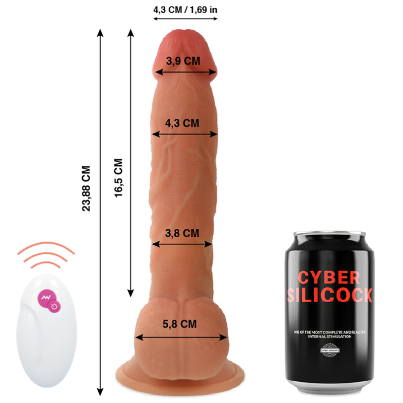CYBER SILICOCK TÉLÉCOMMANDE RÉALISTE MASTER BEN 23.88 CM -O- 4.3 CM — vue détaillée