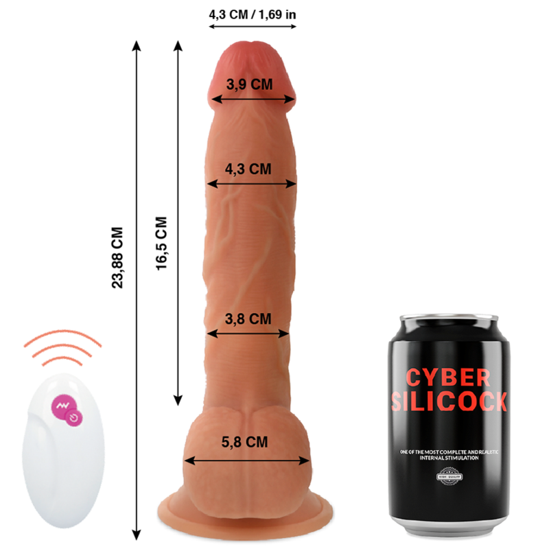 CYBER SILICOCK TÉLÉCOMMANDE RÉALISTE MR JOHN 23.88 CM -O- 4.3 CM — vue détaillée