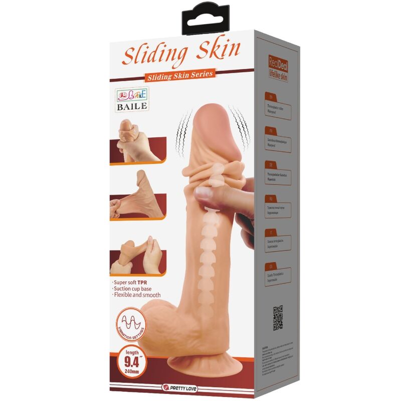 PRETTY LOVE HIGH GRADE SÉRIE SLIDING SKIN GODE RÉALISTE VENTOUSE SLIDING SKIN TÉ... — vue détaillée