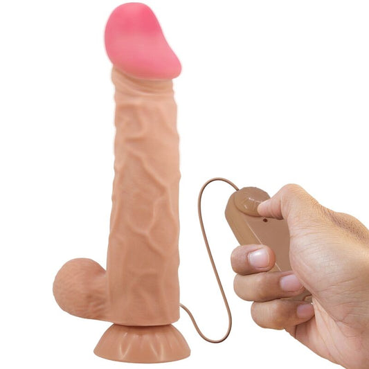 PRETTY LOVE - Série Sliding Skin Gode Réaliste Avec Ventouse Sliding Skin Télécommande Flesh 24 Cm