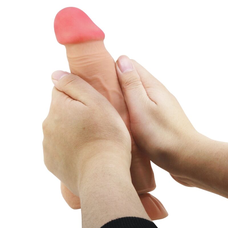 PRETTY LOVE - Série Sliding Skin Gode Réaliste Avec Ventouse Sliding Skin Télécommande Flesh 21,8 Cm