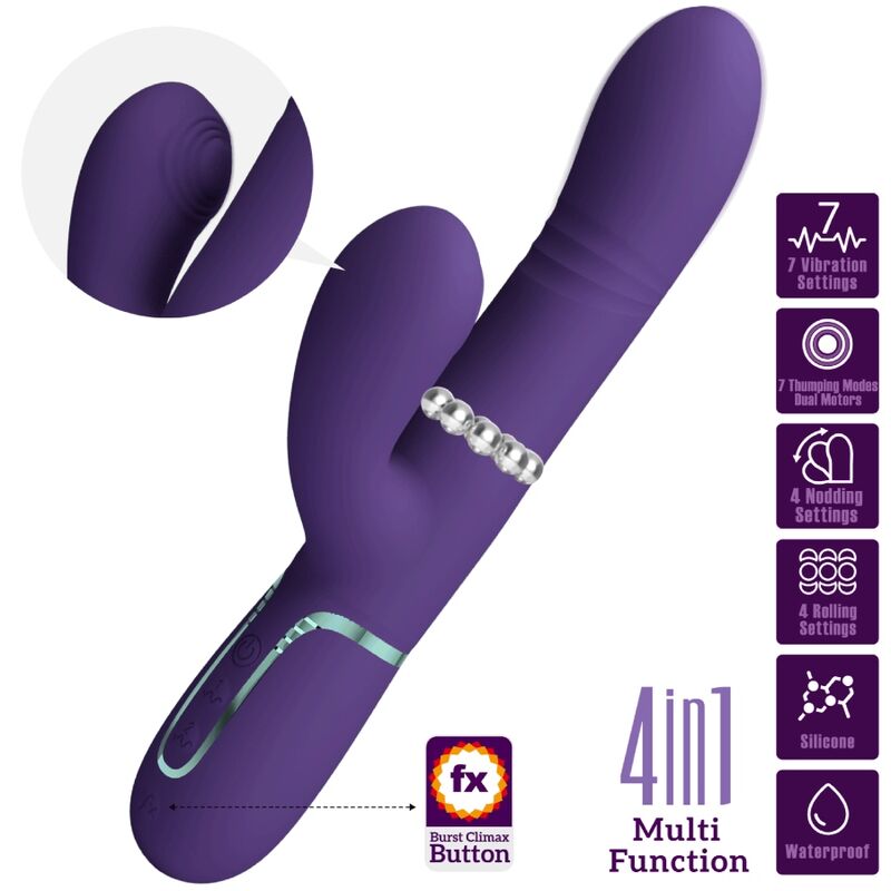 PRETTY LOVE FLIRTATION VIBRATEUR MULTIFONCTION G-SPOT VIOLET — vue alternative