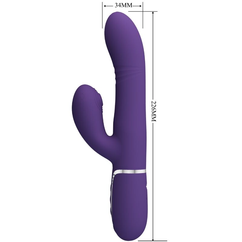 PRETTY LOVE FLIRTATION VIBRATEUR MULTIFONCTION G-SPOT VIOLET — vue détaillée