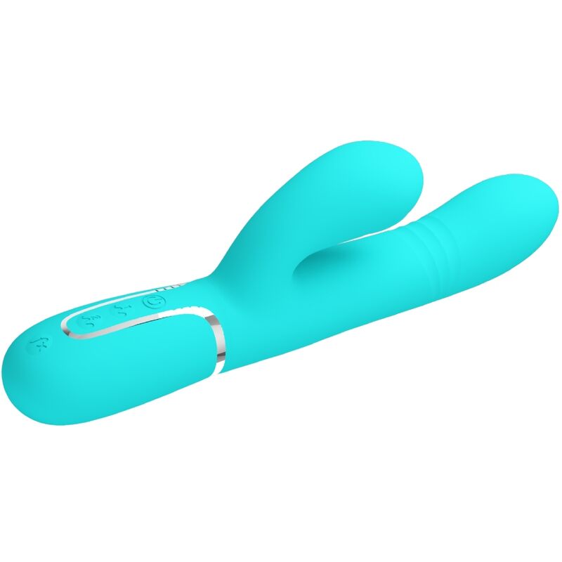 PRETTY LOVE PARTY UP VIBRATEUR MULTIFONCTION G-SPOT VERT AQUA - Aura Intime