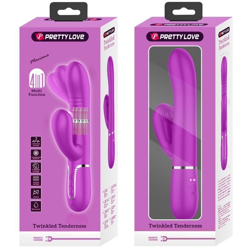 PRETTY LOVE FLIRTATION VIBRATEUR MULTIFONCTION G-SPOT FUCHSIA — vue arrière
