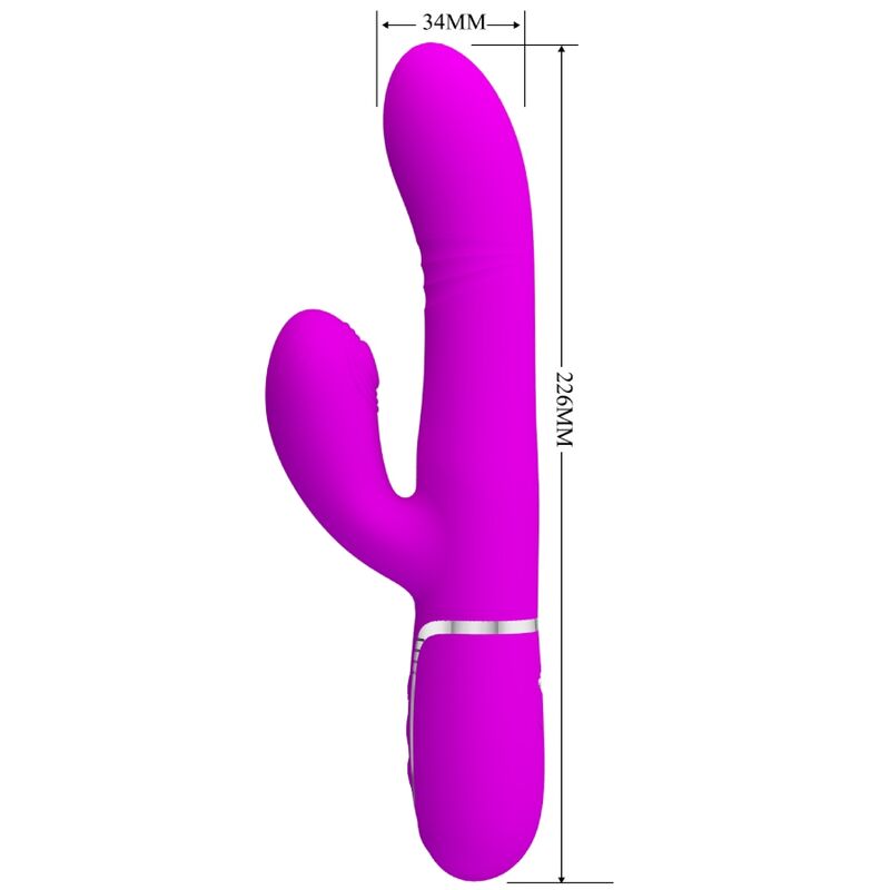 PRETTY LOVE FLIRTATION VIBRATEUR MULTIFONCTION G-SPOT FUCHSIA — vue détaillée