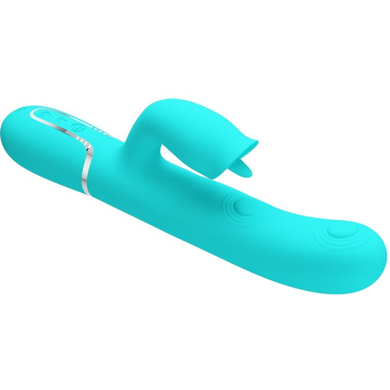 PRETTY LOVE FLIRTATION VIBRATEUR LAPIN À LÉCHER VERT AQUA - Aura Intime